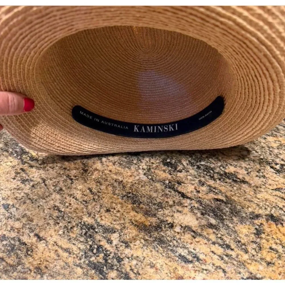 Helen Kaminski Boater Hat Natural 100% Madagascar Raffia NWOT